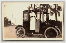 RPPC ~ Early Auto Edison Baker Electric Car Brass era picture