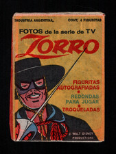 1958 Zorro Argentina Unopened Wax Pack Walt Disney Productions TV Series picture