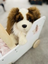 Rare Fuzzy Nation 'Love on a leash' Cavalier King Charles Puppy Purse Handbag picture