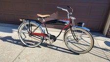Vintage 1950 Schwinn Panther Bicycle With All The Accessories Local Pick Up picture