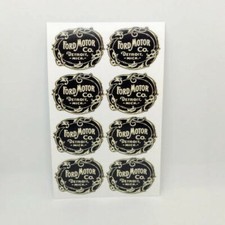 1.5 Inch Ford Motor Co. Vintage Style DECALS, Set of 8 Vinyl STICKERS picture