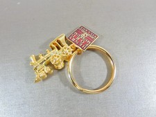 VTG UNUSED HENRY FORD MUSEUM TRAIN LOCOMOTIVE KEY RING OR PURSE CHARM picture
