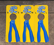 VINTAGE 1976 LEVI’S PLASTIC CLOTHING RACK DIVIDERS HTF COMPLETE SET S*M*L picture