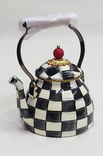 Mackenzie Childs Courtly Check 2 Quart Tea Kettle picture
