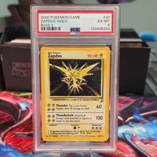 Pokémon 2000 Base Set 2 Zapdos Holo #20 PSA 6 EX-MT Cert 133496293 picture