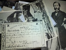 American & Southern History Ephemera Bundle - Vintage Photos Certificates Maps picture