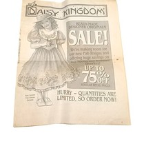 Daisy Kingdom Vintage 1993 Catalog Advertisement For Girls Dresses & Patterns picture