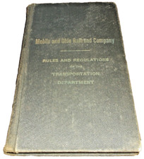 JANUARY 1922 MOBILE AND OHIO RAILROAD RULES OF THE TRANSPORTATION DEPARTMENT picture