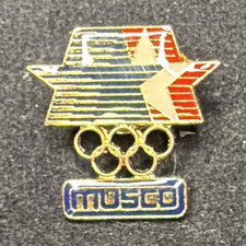 Vtg 1984 Olympics Olympic Games Los Angeles Musco Sponsor Gold Tone Lapel Pin picture
