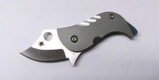 Spyderco C256TIP Pochi Flipper CPM S45VN Plain Titanium Scales Blue Accents NEW picture