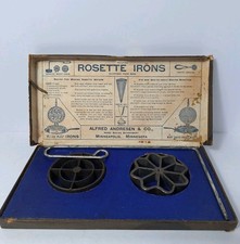 Vintage Alfred Andersen & Co. Rosette Irons Minneapolis USA Waffles Breakfast picture