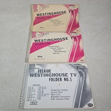 Wallaces Telaide Westinghouse TV Service Manual Lot 1957 Folder 1 1958 Vol 4 x2 picture