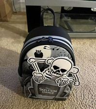 Loungefly Disney The Skeleton Dance Glow in the Dark Mini Backpack Black/Gray picture