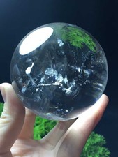 1.33LB Natural White Quartz Sphere Energy Crystal Ball Reiki Healing Decor picture