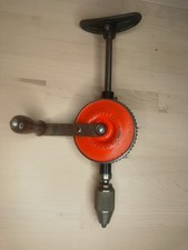 Vintage Stanley England Hand Crank Breast Drill Gear Driven Manual Drill picture