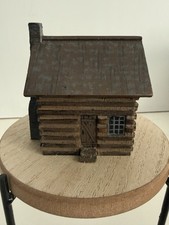 Vintage Rustic Folk Wooden Log Cabin House Home Country Crafts by C. Henson picture