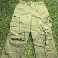 Vintage Vietnam War US Military OG-107 Tropical Jungle Fatigue Trousers Med Long picture