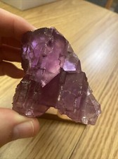 Purple Fluorite Crystal Mineral Specimen 352g Nice #Z picture