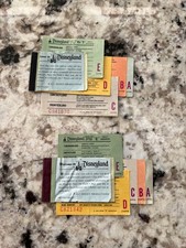 2 ADULT  OLD VINTAGE DISNEYLAND  TICKET BOOKS  JUNE 1976 & JUNE 1975 picture