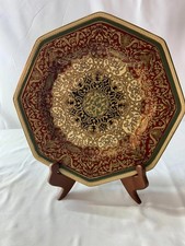Vintage Oriental Accent Rainbow Octagonal Wall Plate Chinese Style Decor picture