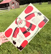RARE Vintage SPANGLER'S Candy Canes Christmas Box w/ SANTA CUT OUT Complete picture