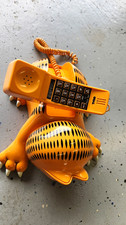 Tyco Garfield Character Corded Telephone Orange & Black Plastic Novelty Phone picture