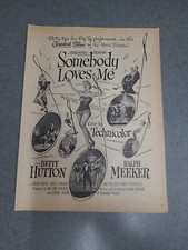 Somebody Loves Me Betty Hutton Print Ad 1952 8x11 Wall Art Decor  picture