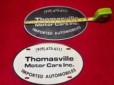 Thomasville Motor Cars Inc - NC - Vintage Dealership Sign picture
