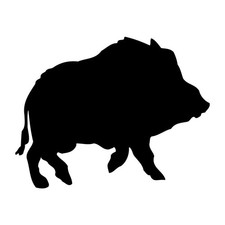 Warthog Wart Hog Pig Silhouette Decal Sticker Black Die Cut Vinyl picture