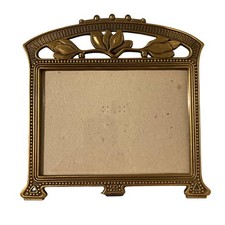 Vintage Brass Art Nouveau Floral Design Photo Frame By The Weston Gallery picture