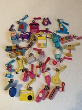 Vintage 80s Bell Charm Lot Assorted Clips Japanese 28 Charms picture