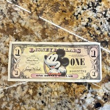 Disney $1 Disney Dollar Note Mickey Mouse 80th Anniversary 1928-2008 2008 picture