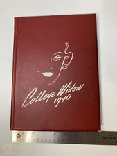 VINTAGE 1940 Christian College Yearbook Columbia Missouri MO Red College Widow picture