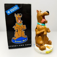 Vintage 1998 Scooby-Doo Ceramic Bank Warner Bros Studio Boxed Paint Loss – READ picture