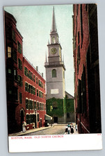 Old North Church Street View Boston Massachusetts MA c1901 Vintage Postcard picture