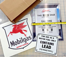 Mobilgas Vintage Gas Pump Sticker kit Door Mural/Fridge Wrap great 4 Man Cave picture
