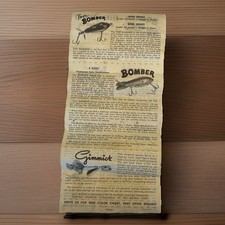 Vintage Bomber Lure Folder Top Bomber 4000 6000 Series Gimmick W picture