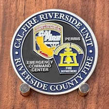 Cal Fire Riverside Unit 911 Emergency Dispatch Challenge Coin W#23 picture