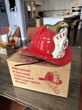 Vintage Texaco Fire Chief Helmet Boxed, 1960 picture