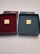 VTG Terry Berry Service Award lapel pin 24k GP set of 2  -  picture