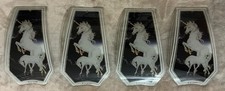 Vintage OK Lighting Unicorn Glass Panels For 3 Way Touch Lamp 4pc NEW picture