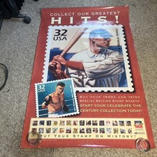 Original 1997 USPS STAMP SHEETS PROMO POSTER JACK DEMPSEY Vintage NOT A REPRINT picture