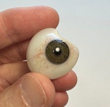 Antique German hand-blown human prosthetic glass eye.  E8 picture