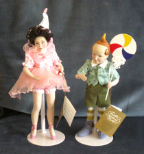 Franklin Mint Heirloom Wizard Of Oz Munchkins Lullaby Girl Lollipop Boy Dolls picture