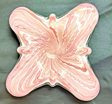 Murano Art Glass Gold Flecks Pinks Ribbons Stunning 13