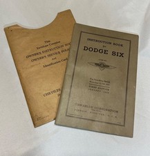 Antique 1935 Dodge Six Instruction Book Car Owner Manual & Original Envelope Set picture