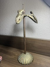 Vintage Antique Brass Hand Clip Stand Glove Letter Card Holder Approx. 10.5 in.  picture