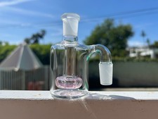 Premium Quality 14mm 90° Pink  Mini Dry Ash Catcher Water Pipe Bong Bubbler picture
