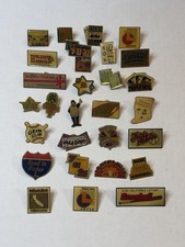 Lot of x29 Vintage California Lottery Lapel Pins 80s 90s Unique Fun Themed picture