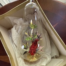 Vintage Resl Lenz Partridge in Pear Tree Glass Christmas Ornament W. Germany picture